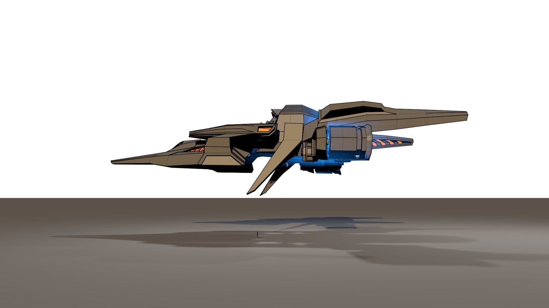 Sci Fi Spaceship 3D model_19