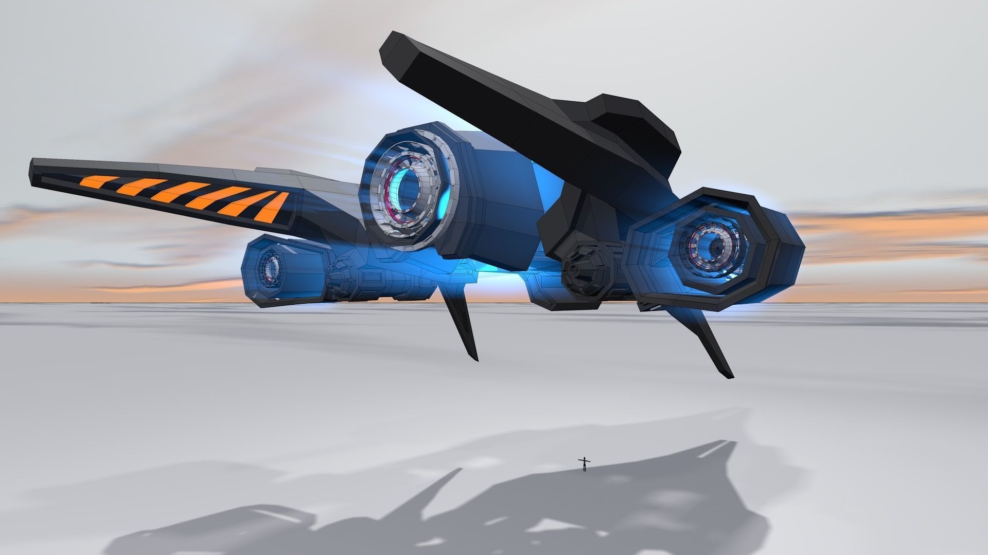 Sci Fi Spaceship 3D model_30