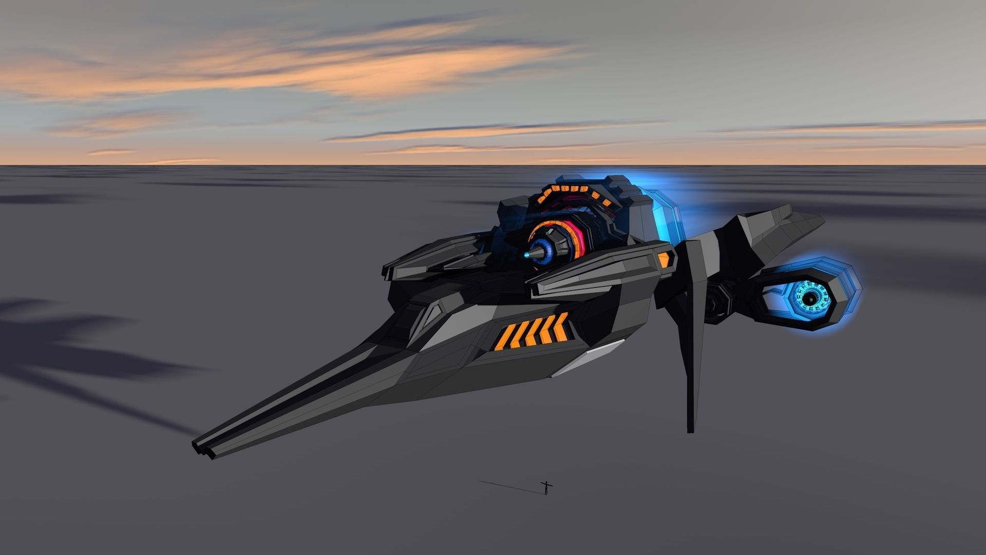 Sci Fi Spaceship 3D model_17