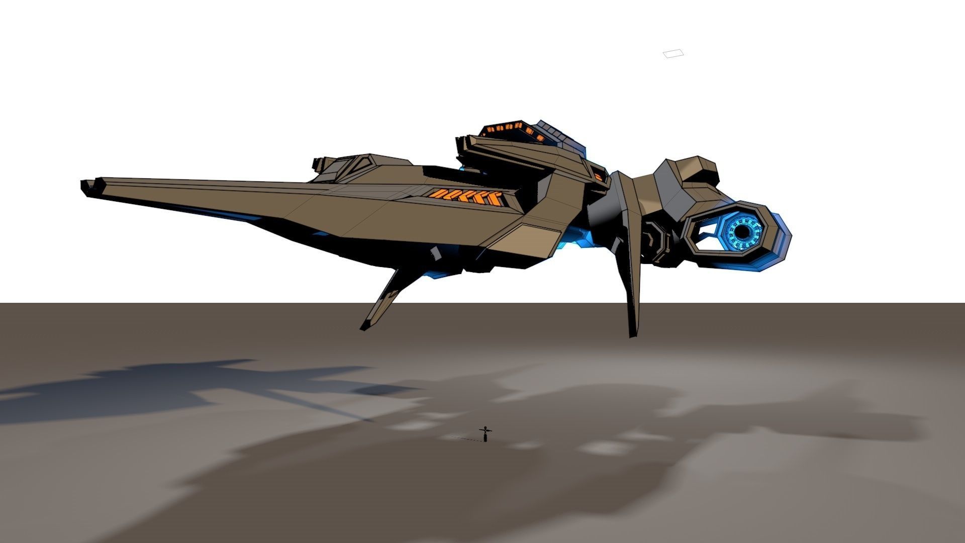 Sci Fi Spaceship 3D model_9