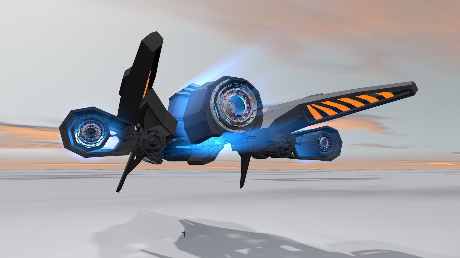 Sci Fi Spaceship 3D model_26