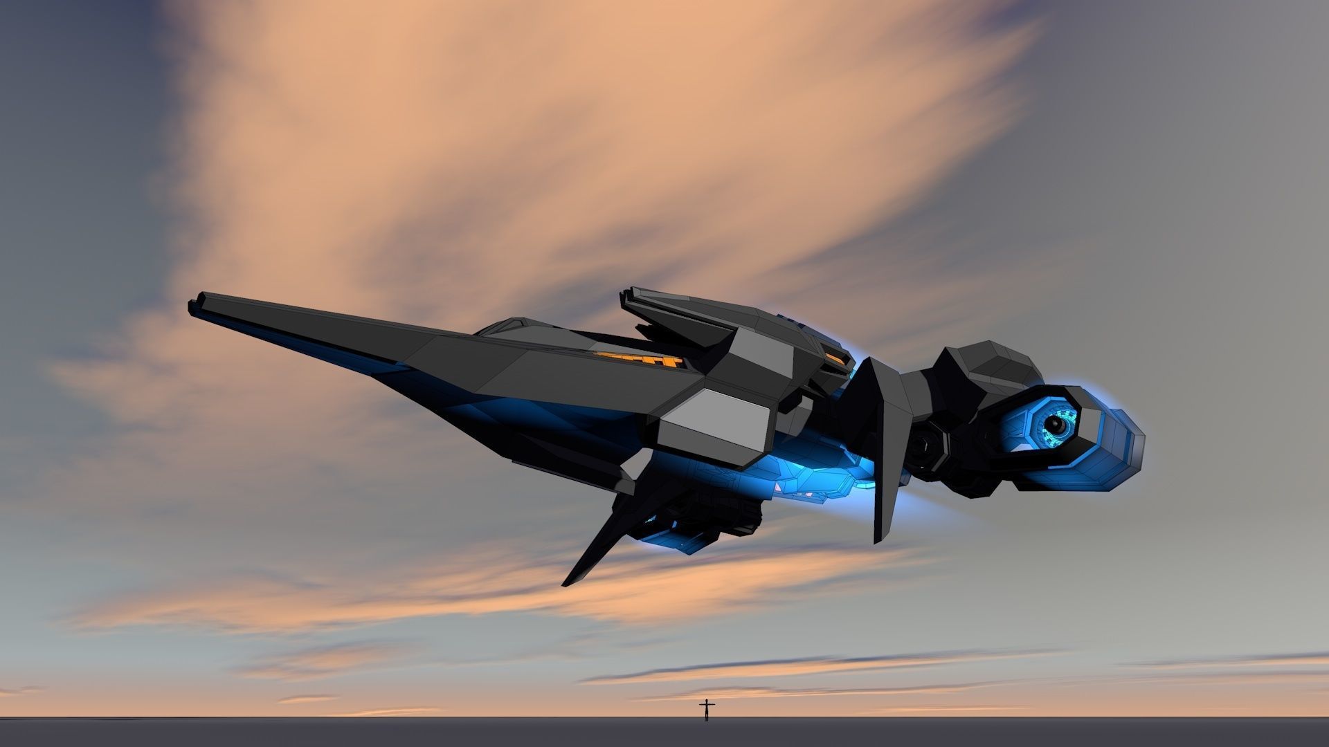 Sci Fi Spaceship 3D model_27