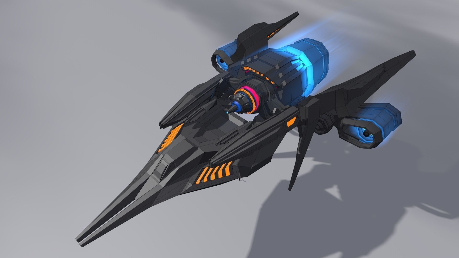 Sci Fi Spaceship 3D model_23