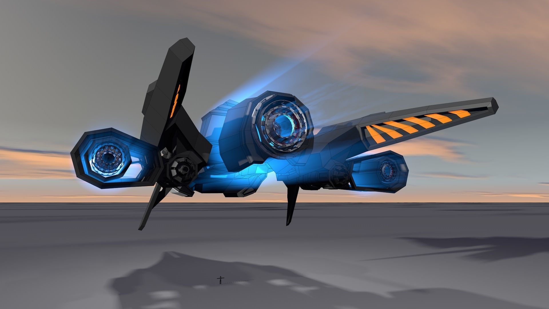 Sci Fi Spaceship 3D model_12