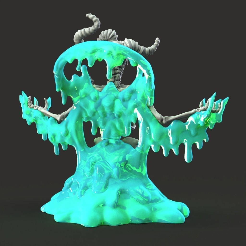Slime Demon - 3D Printable TTRPG - PRESUPPORTED - 32mm Scale 3D print model_10