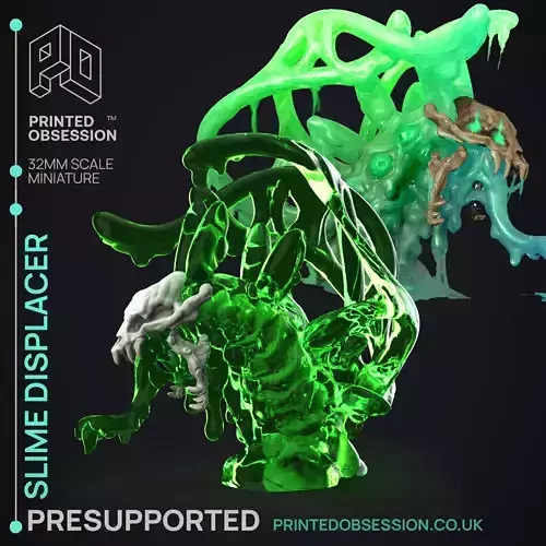 Slime Displacer - 3D Printable TTRPG - PRESUPPORTED - 32mm Scale 3D print model