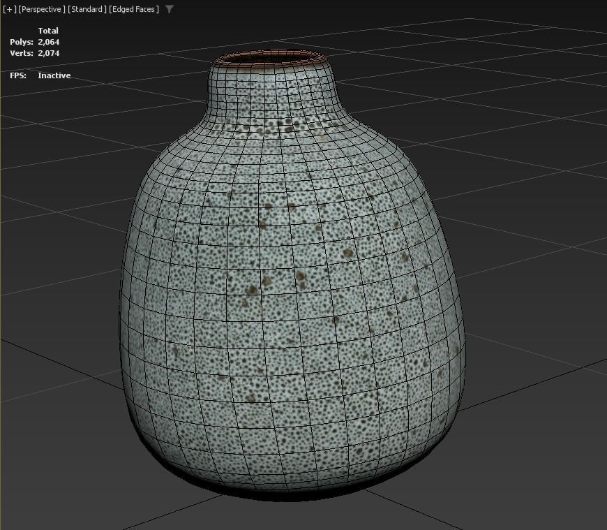 Vase Decorative Small - Photogrammetry Scan Low-poly 3D model_3