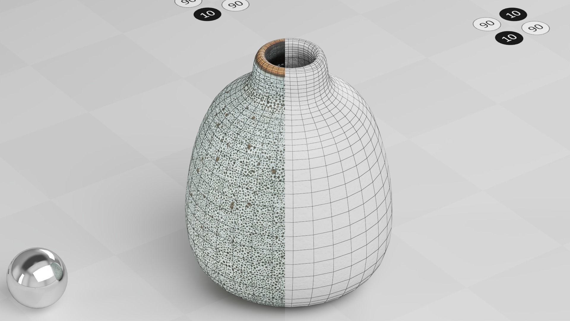 Vase Decorative Small - Photogrammetry Scan Low-poly 3D model_2