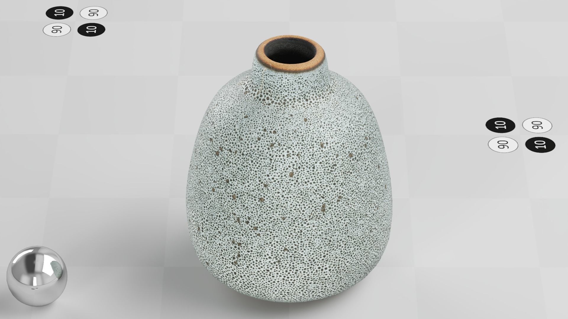 Vase Decorative Small - Photogrammetry Scan Low-poly 3D model_5