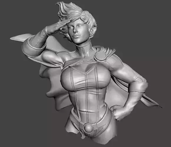 Power Girl 3d model BUST ready for 3d printing  3D print model