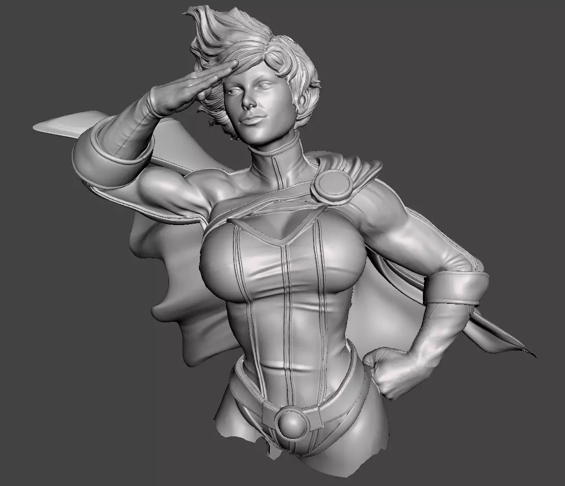Power Girl 3d model BUST ready for 3d printing  3D print model_0