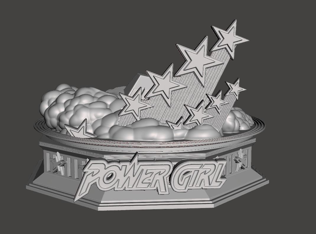 Power Girl 3d model BUST ready for 3d printing  3D print model_5