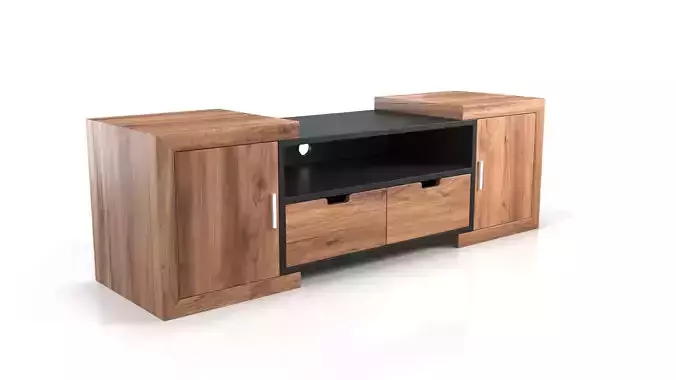 Entertainment Console Stained Walnut