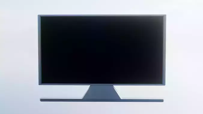 computer monitor metal Free 3D model