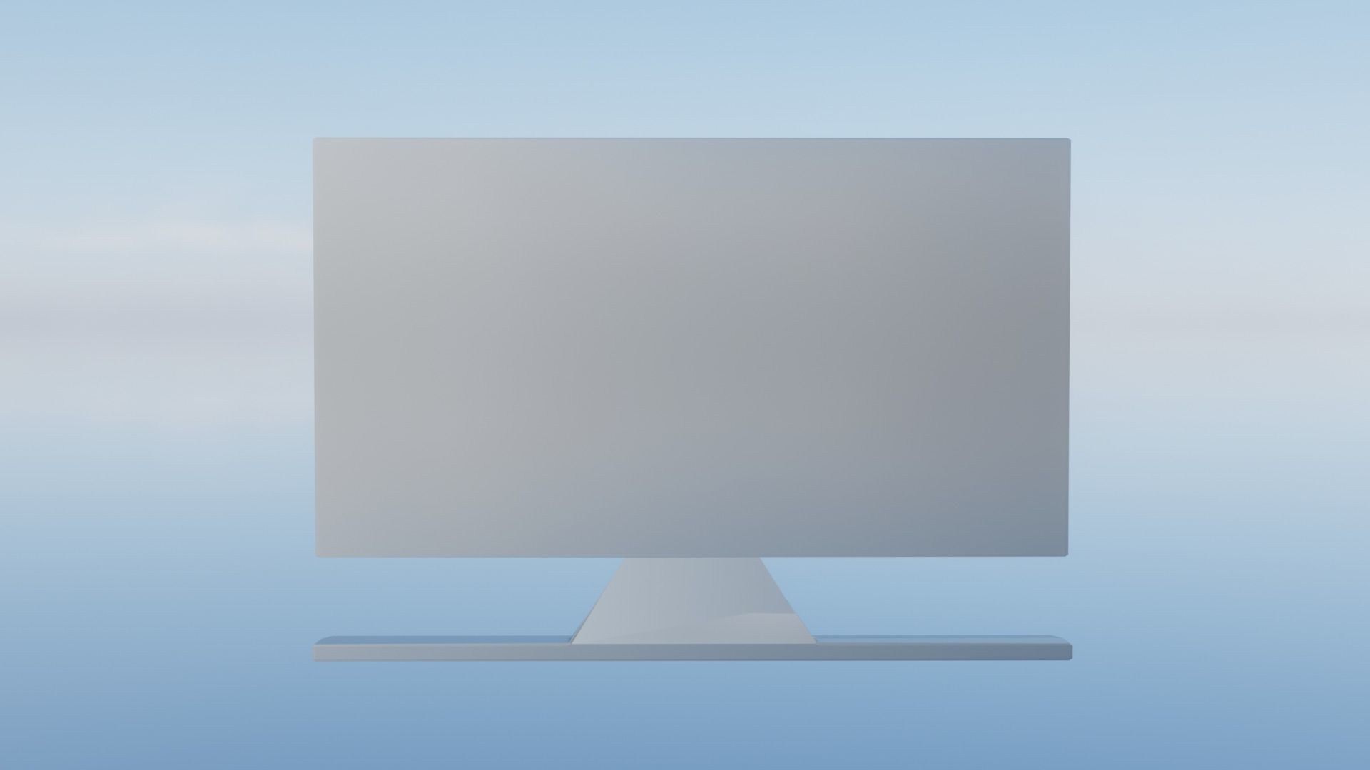 computer monitor metal Free 3D model_2