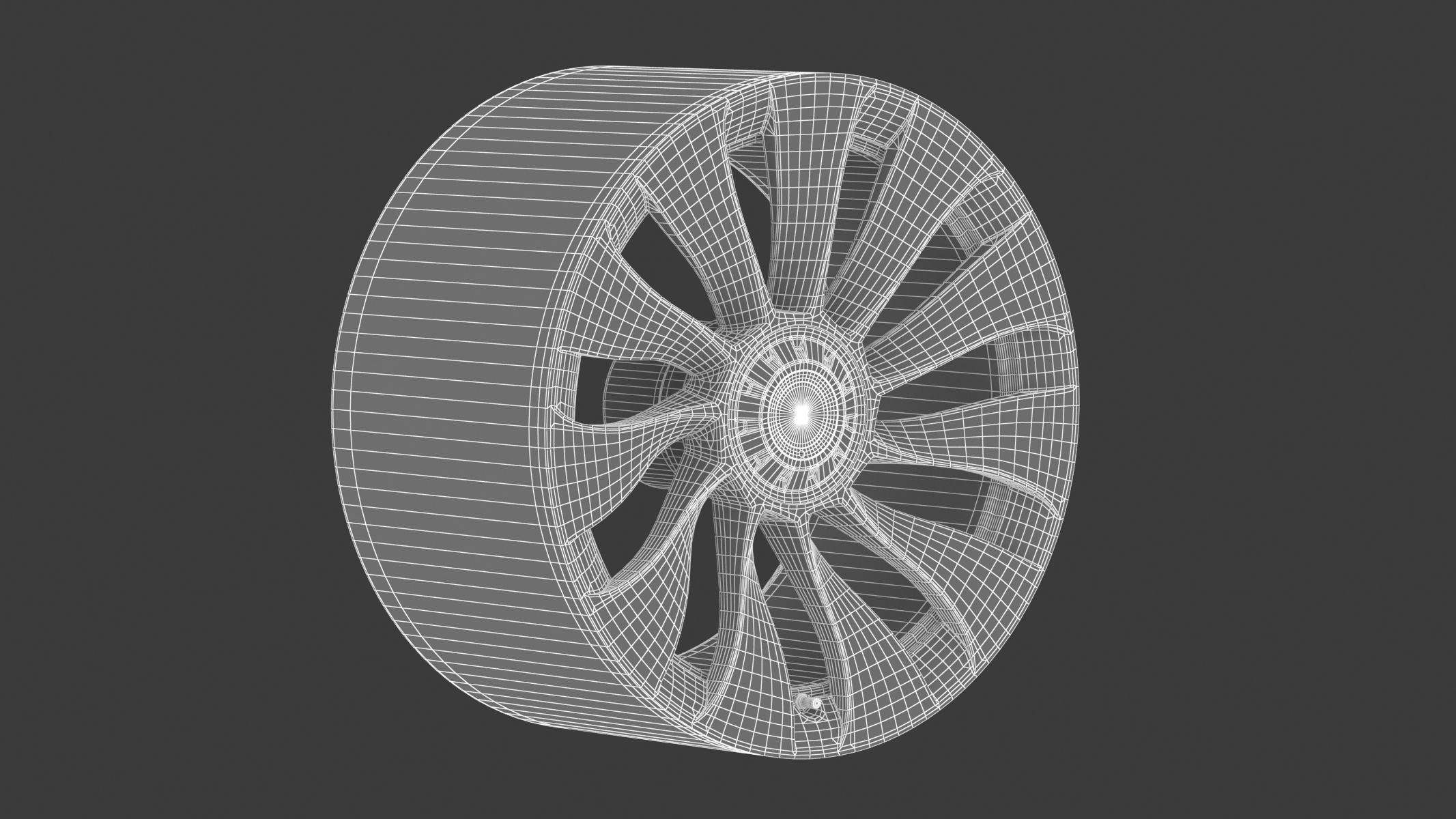 Tesla Car Rim 01 3D model_6