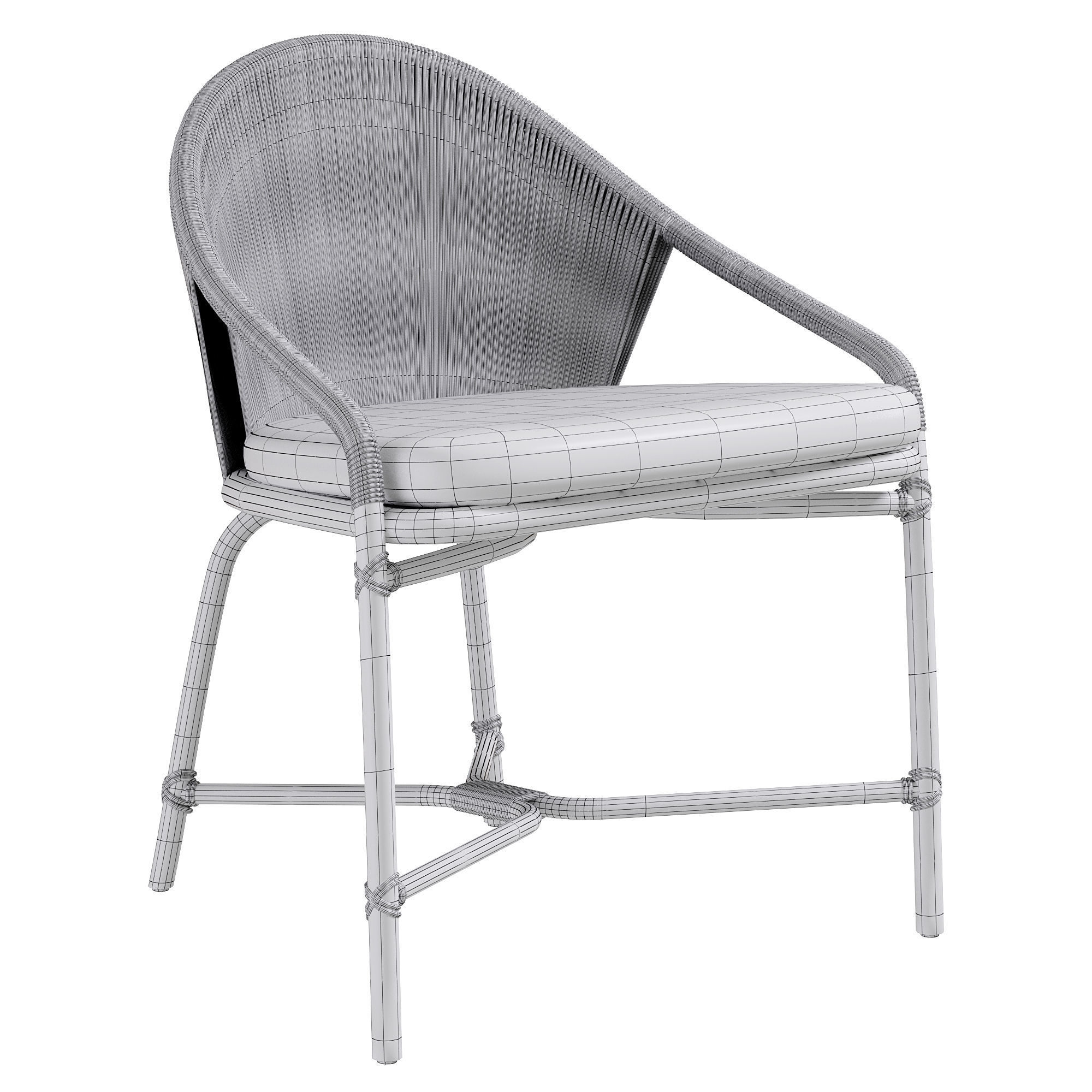 CRESCENT DINING CHAIR by Bakerfurniture 3D model_3