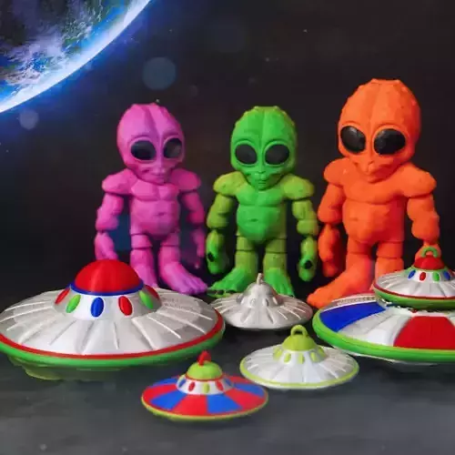 PRINT-IN-PLACE CUTE FLEXI ALIEN ARTICULATED