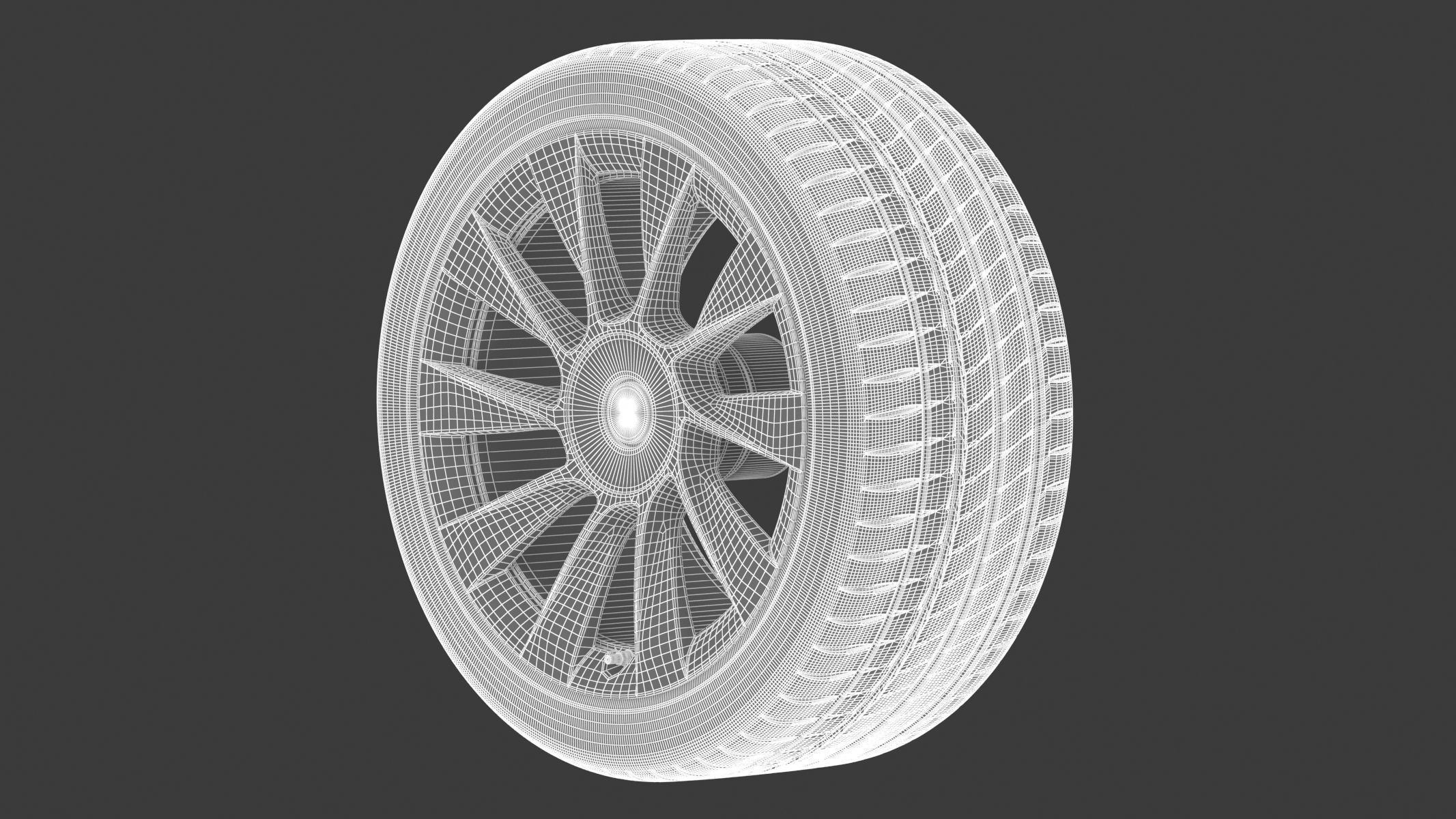 Tesla Car Tire 3D model_9