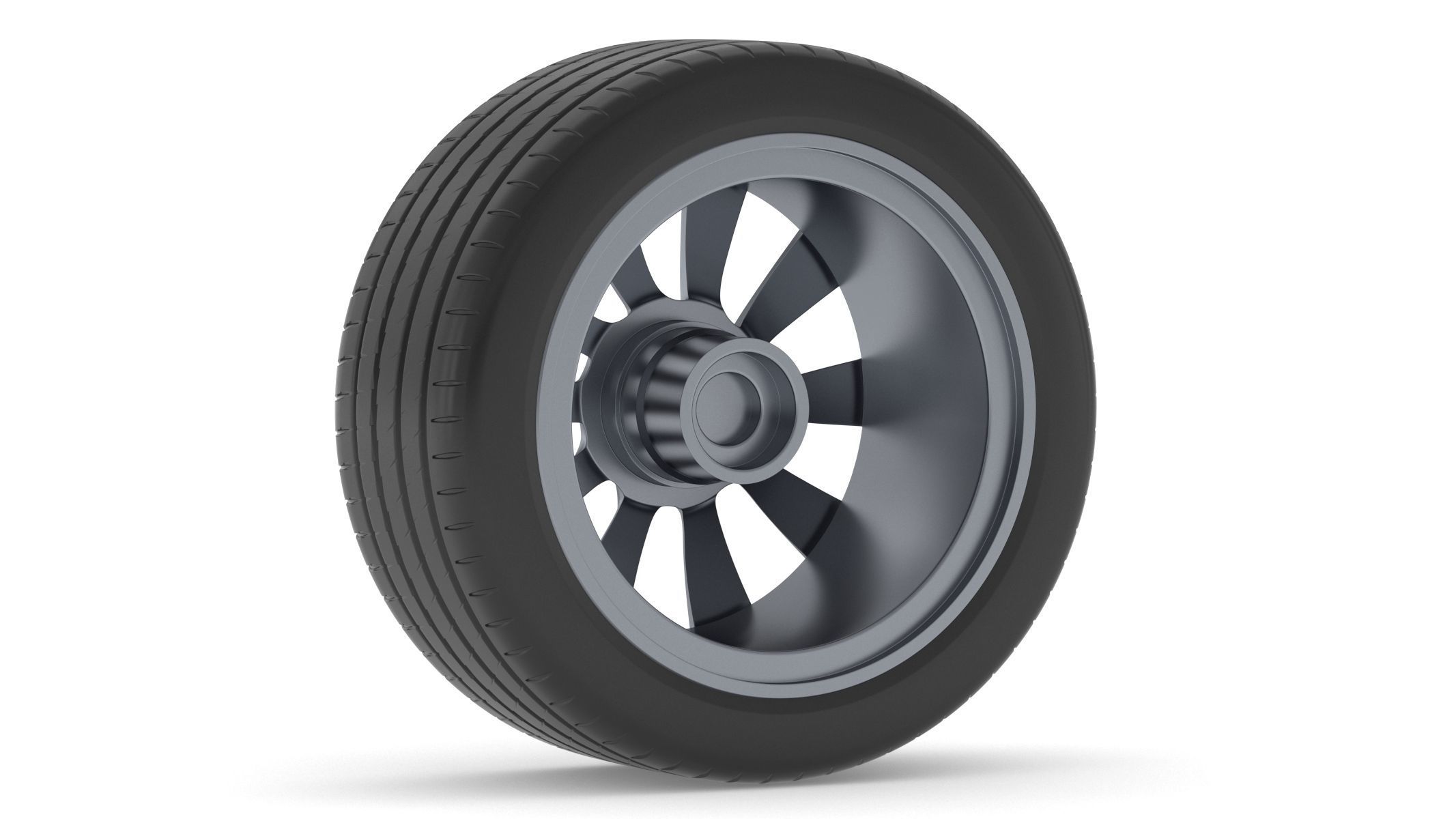 Tesla Car Tire 3D model_3