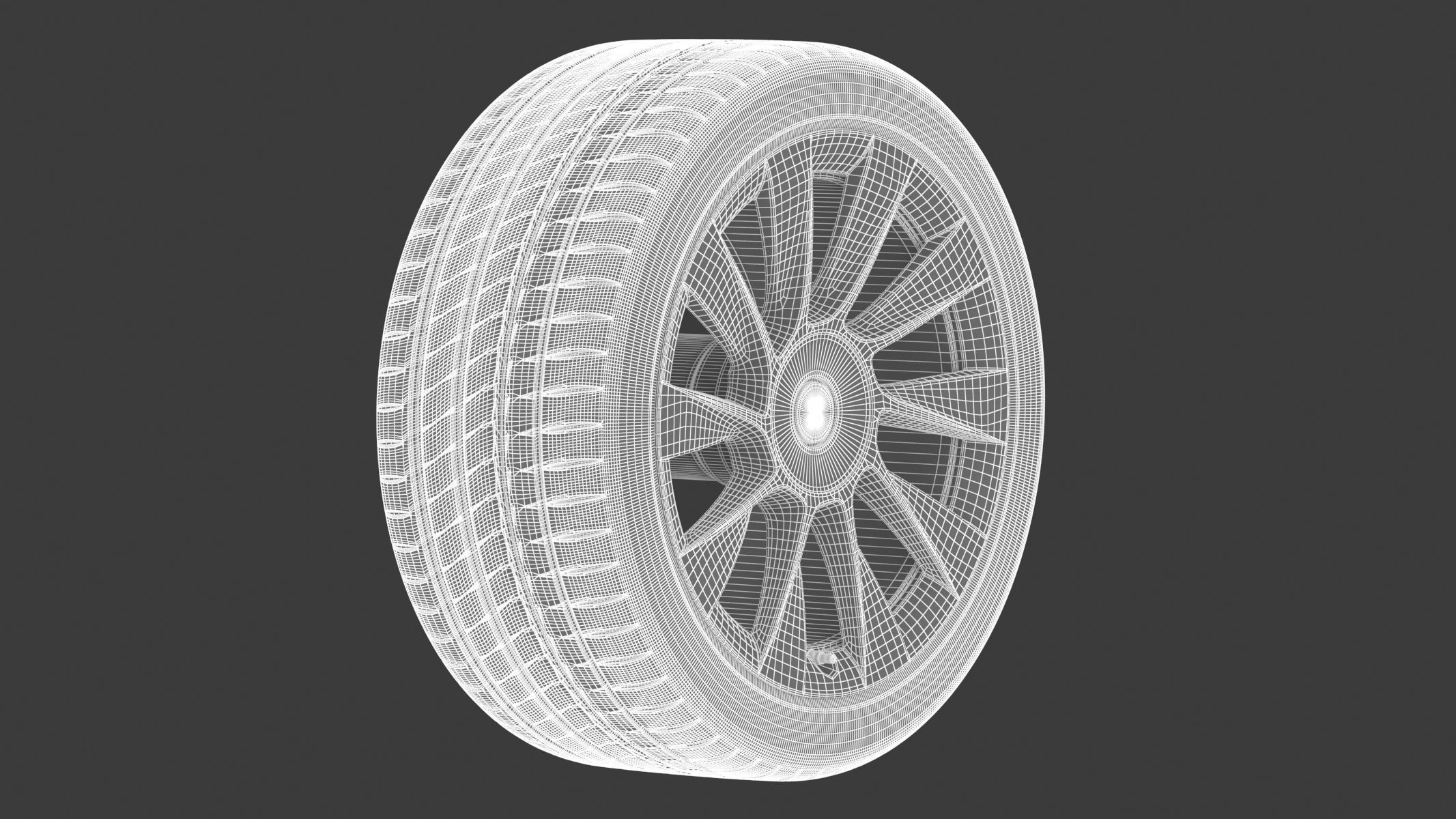Tesla Car Tire 3D model_6