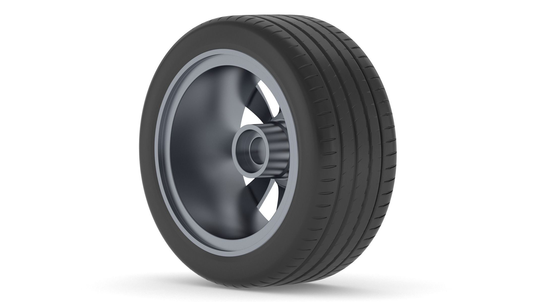 Tesla Car Tire 3D model_2