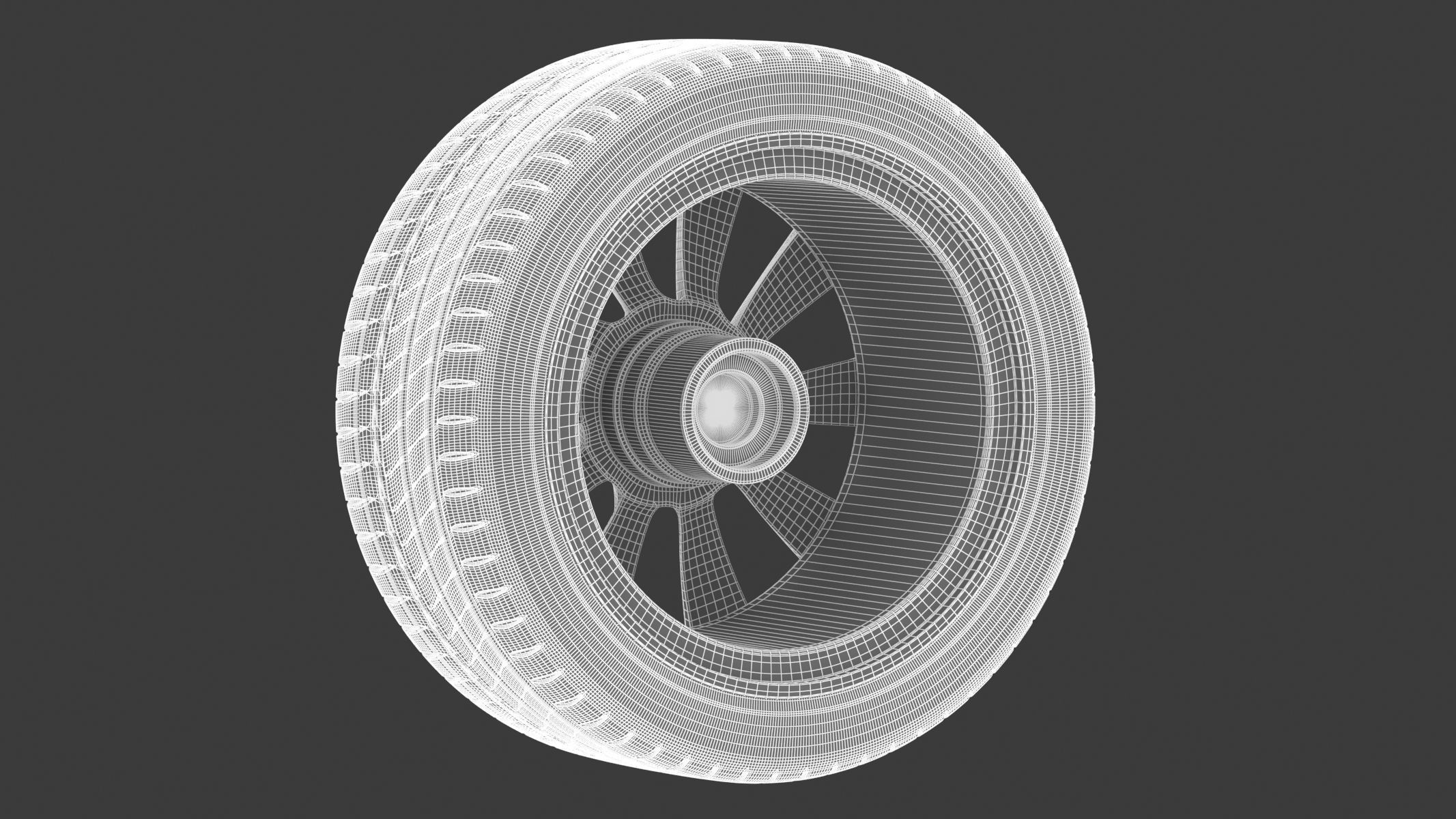 Tesla Car Tire 3D model_8