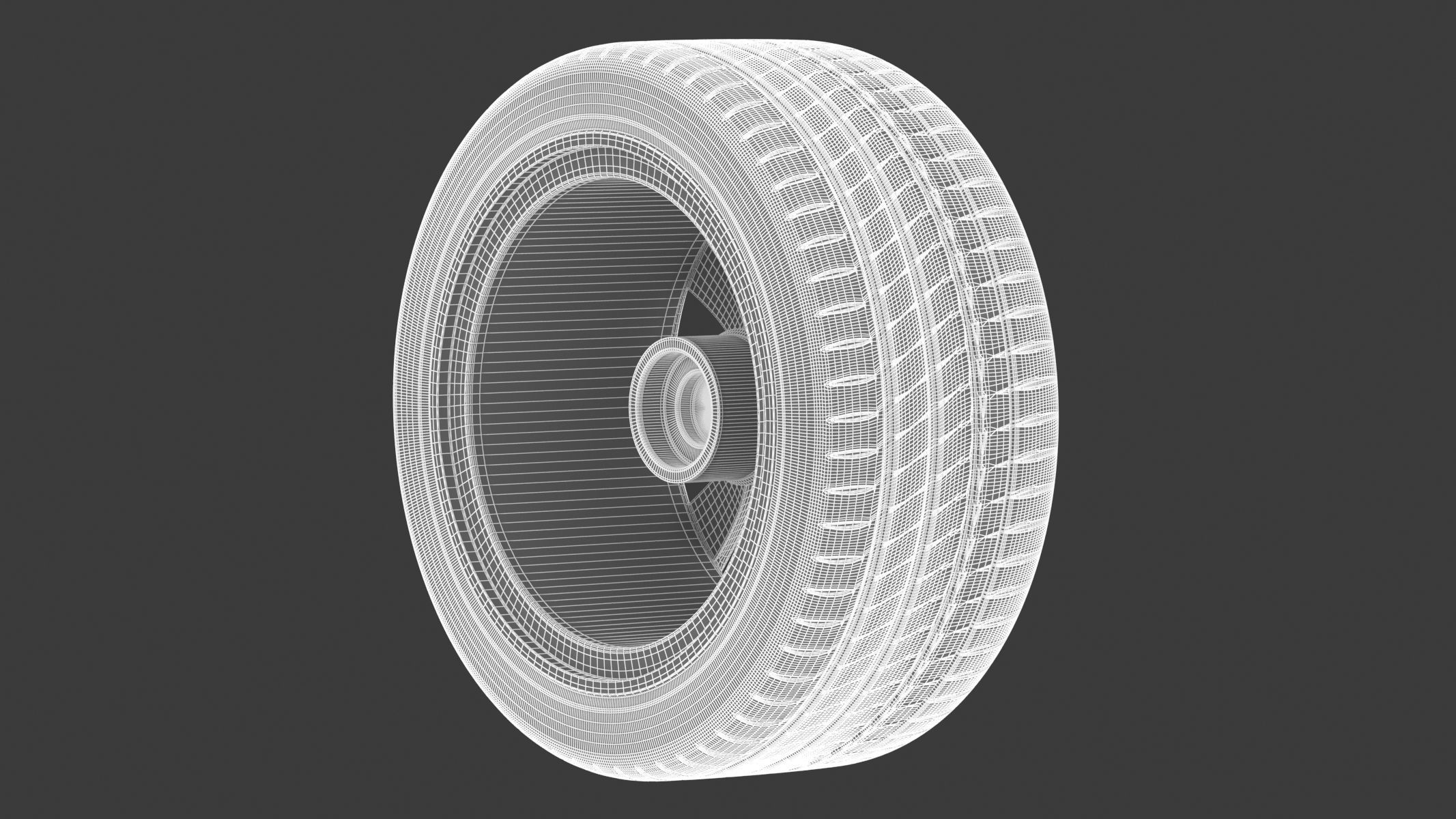 Tesla Car Tire 3D model_7