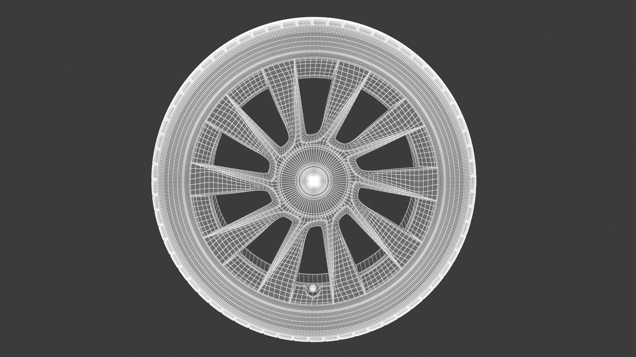 Tesla Car Tire 3D model_5