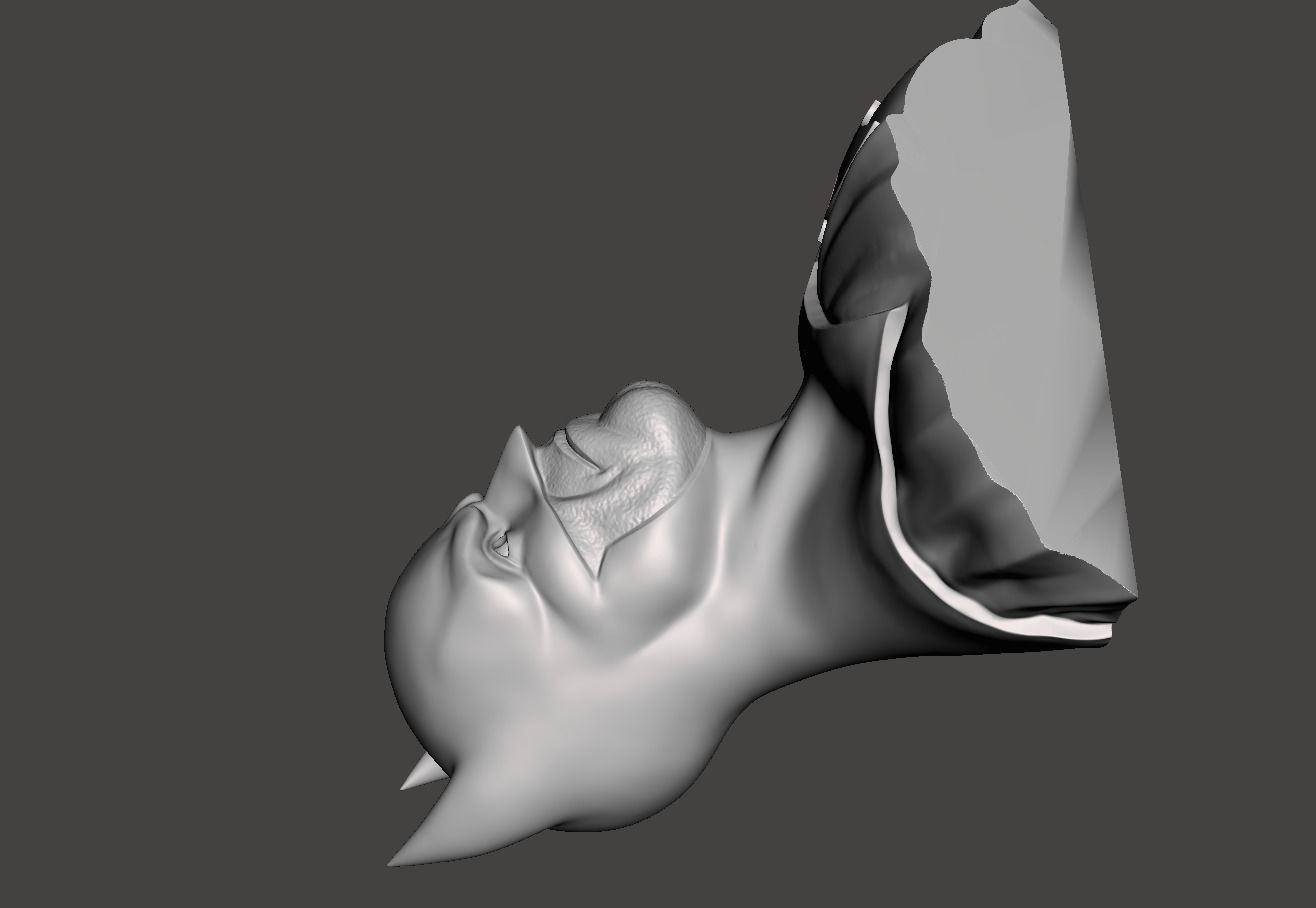 Batman bust 3d model with base for 3d printing  3D print model_3