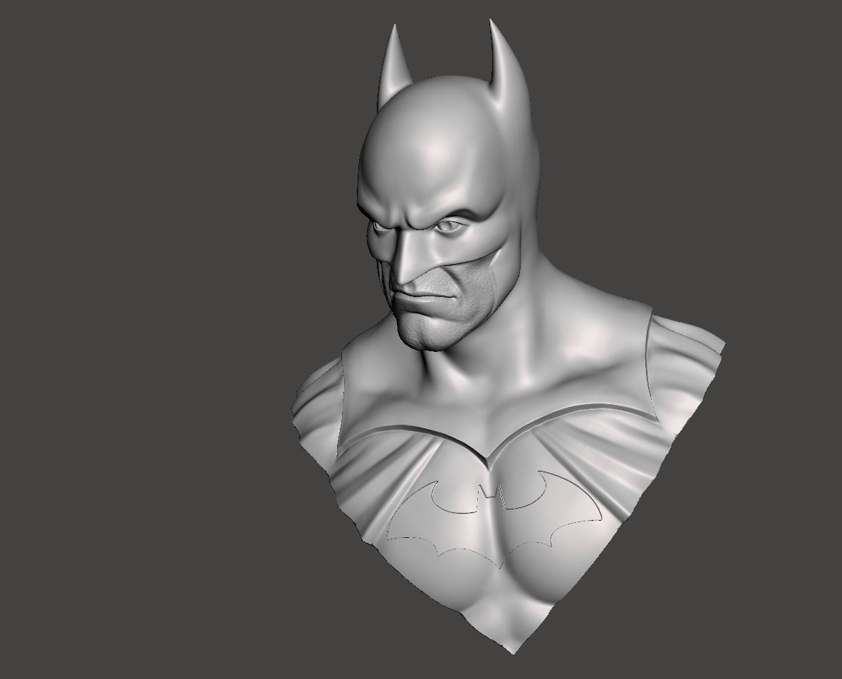Batman bust 3d model with base for 3d printing  3D print model_5