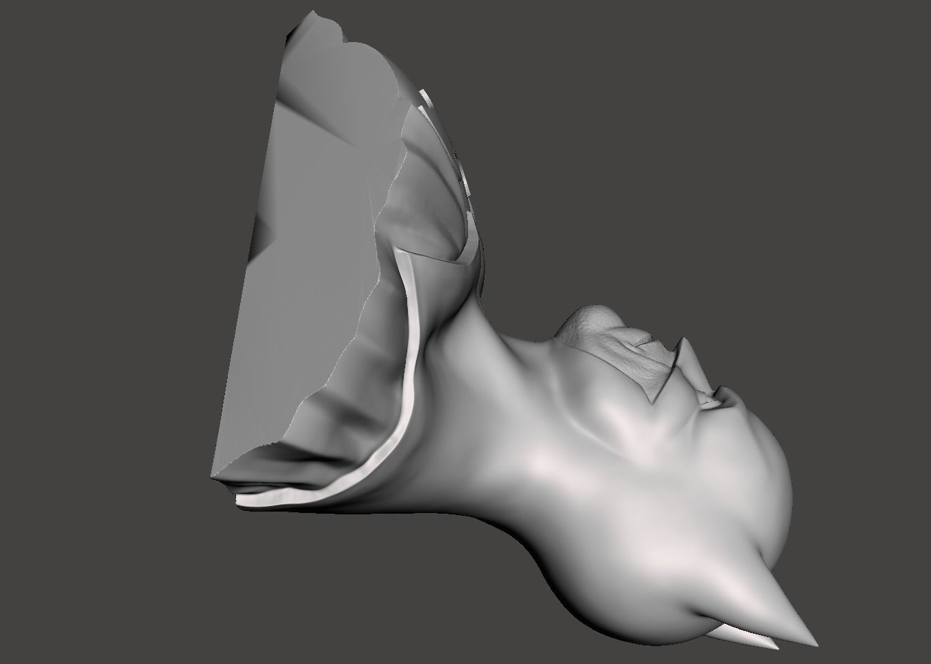 Batman bust 3d model with base for 3d printing  3D print model_2