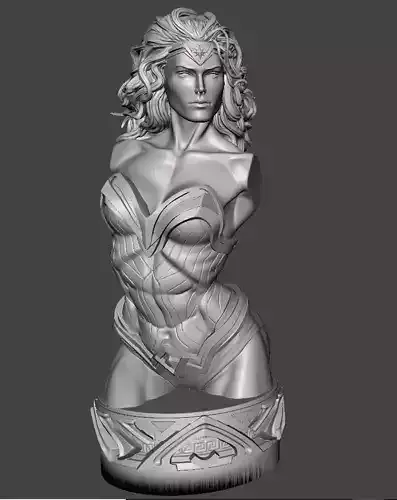 wonder women bust bust 3d model for 3dprinting 