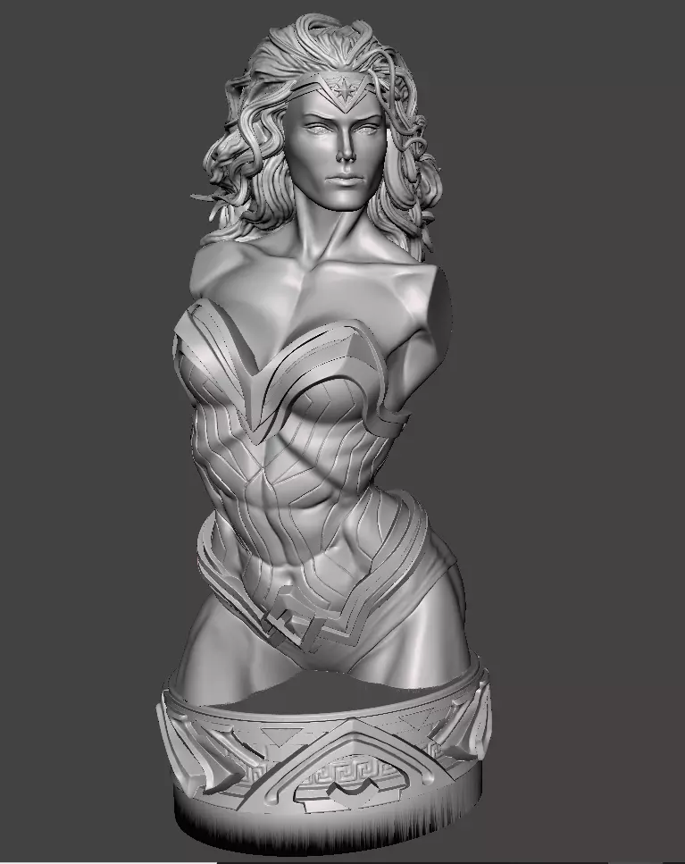 wonder women bust bust 3d model for 3dprinting  3D print model_0