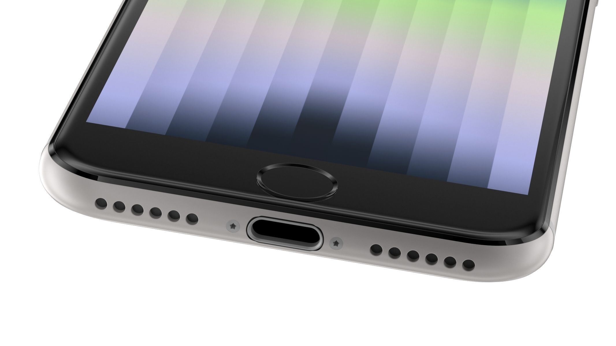 Apple iPhone SE 2022 Starlight 3D model_5