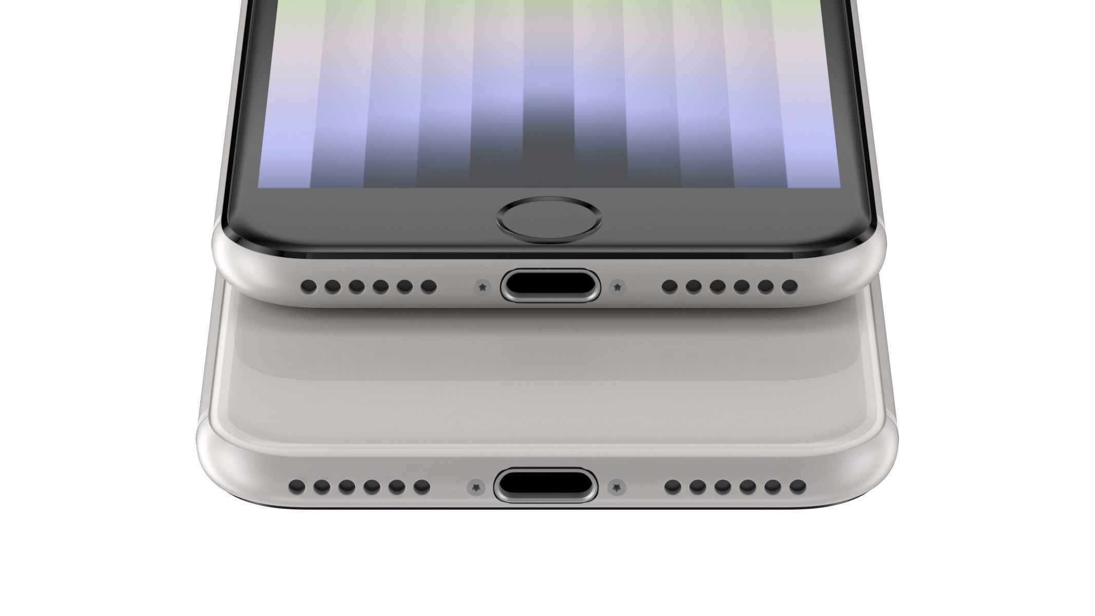 Apple iPhone SE 2022 Starlight 3D model_9