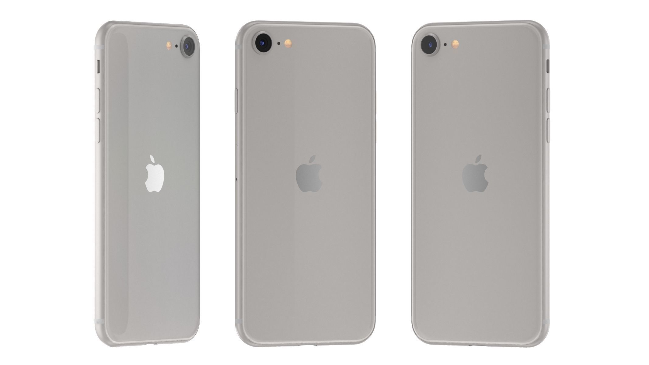 Apple iPhone SE 2022 Starlight 3D model_8