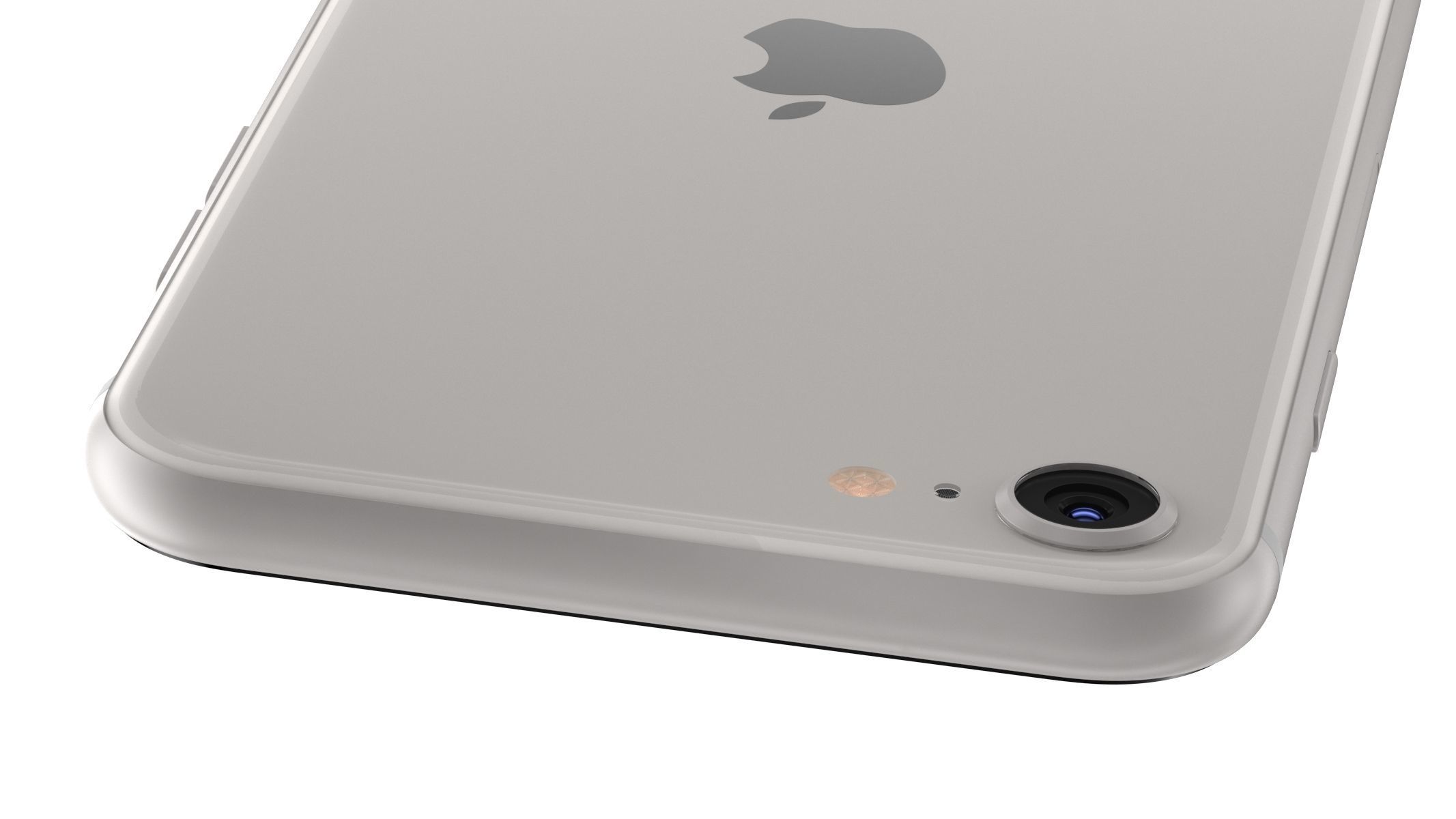 Apple iPhone SE 2022 Starlight 3D model_6