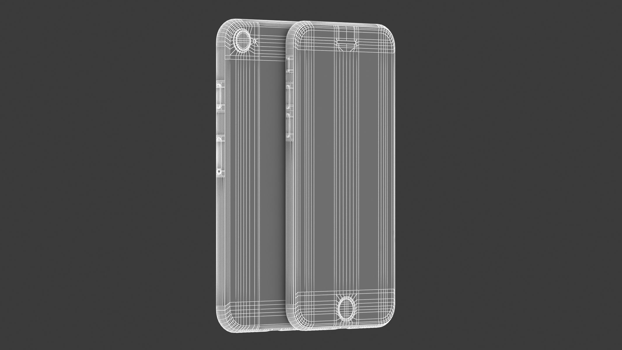 Apple iPhone SE 2022 Starlight 3D model_11