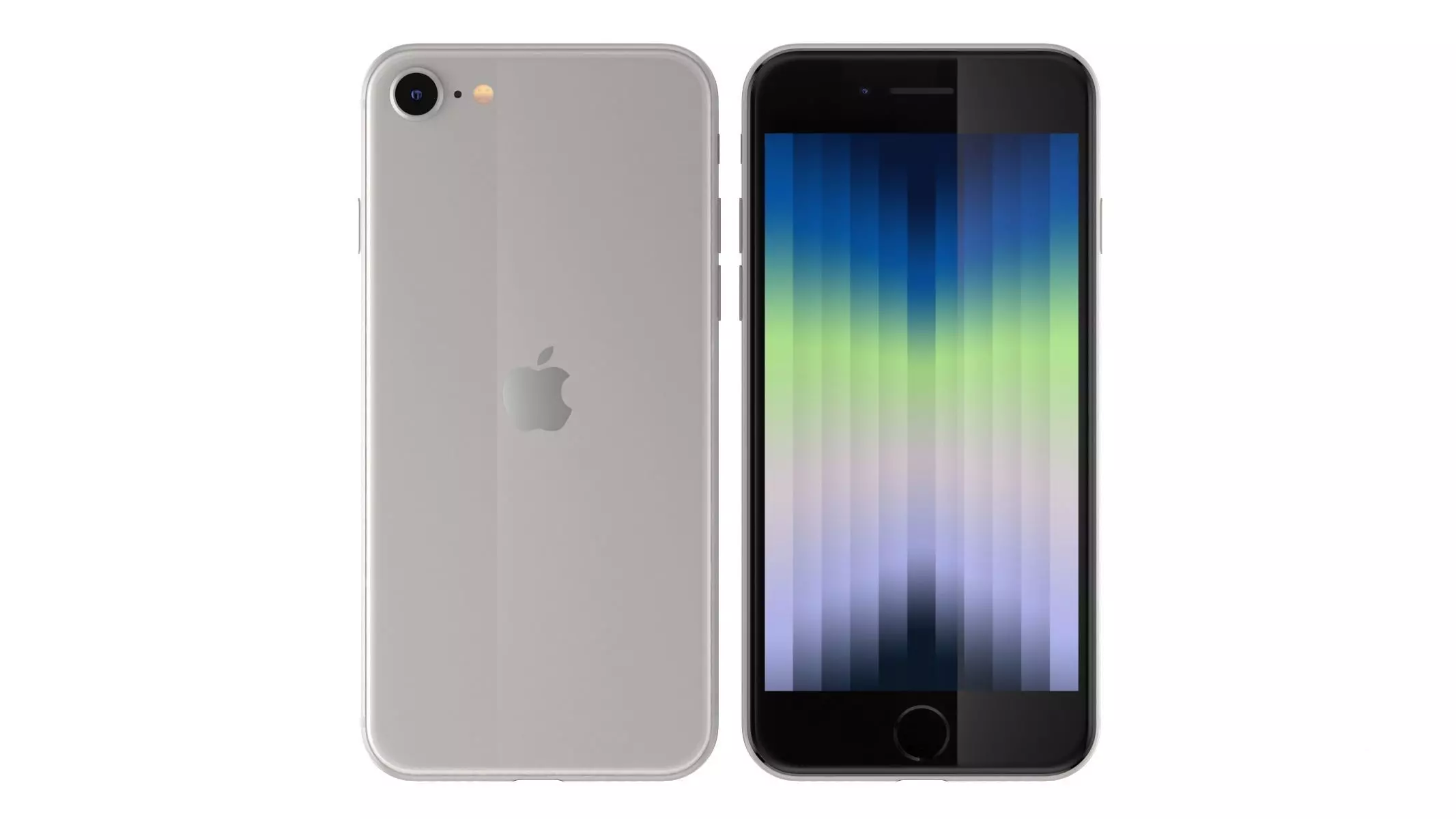 Apple iPhone SE 2022 Starlight 3D model_0