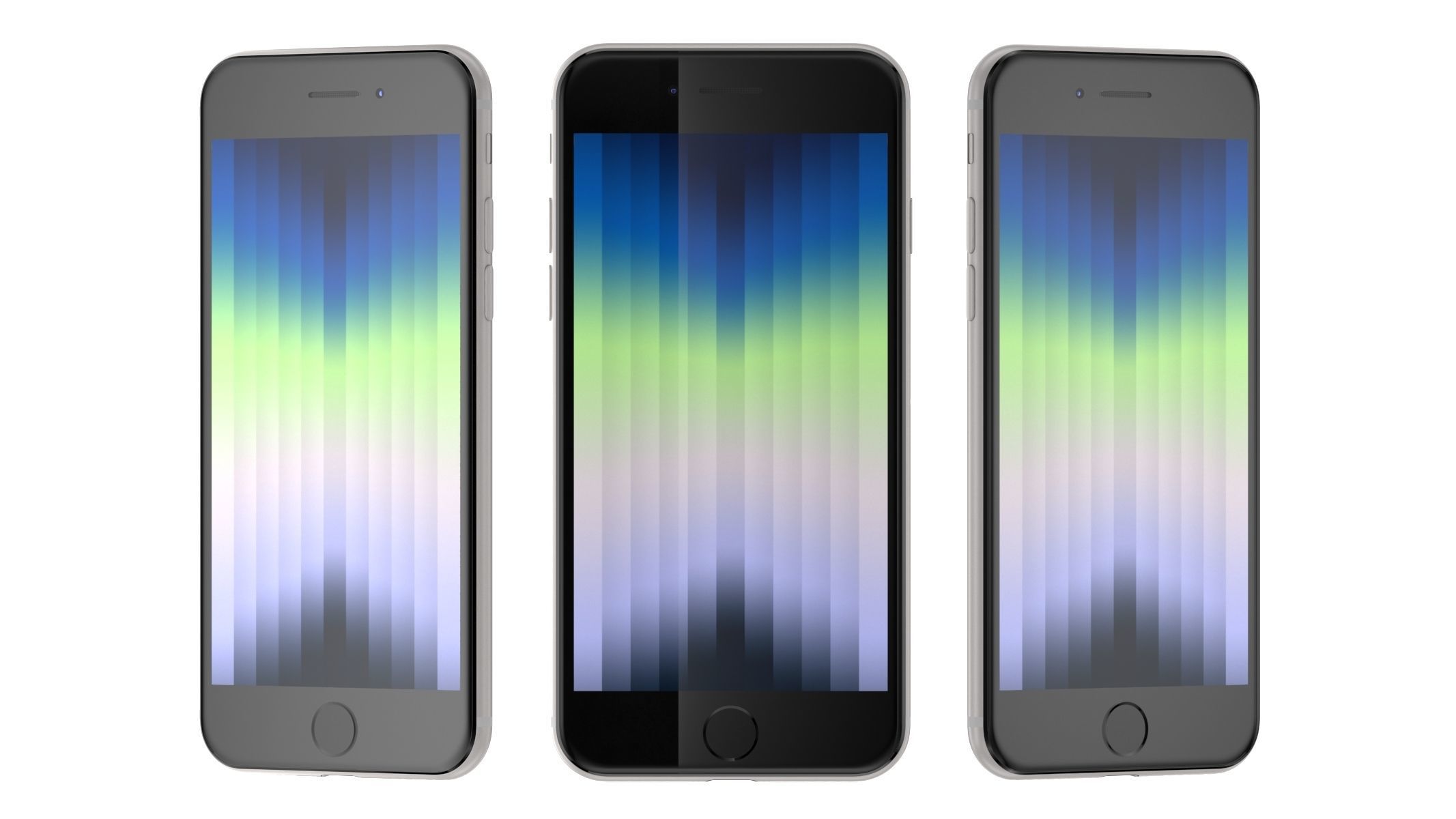 Apple iPhone SE 2022 Starlight 3D model_7