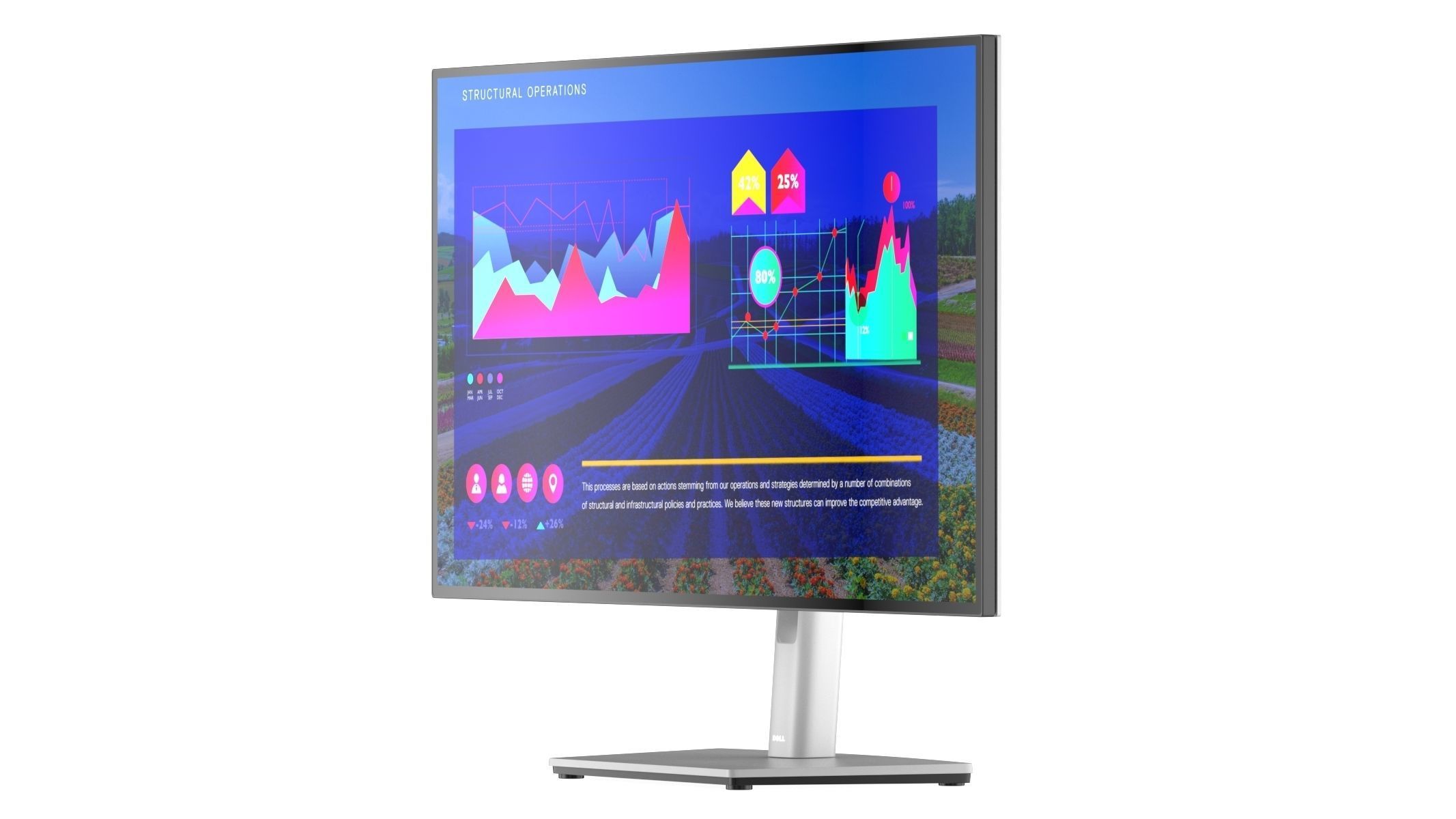 Dell UltraSharp 27 Monitor 3D model_4