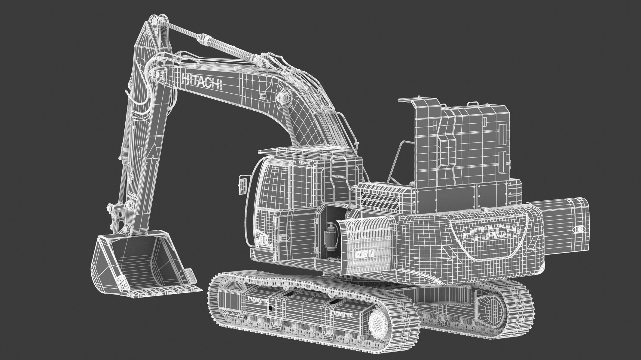 Hitachi ZX300-7 Excavator 3D model_38
