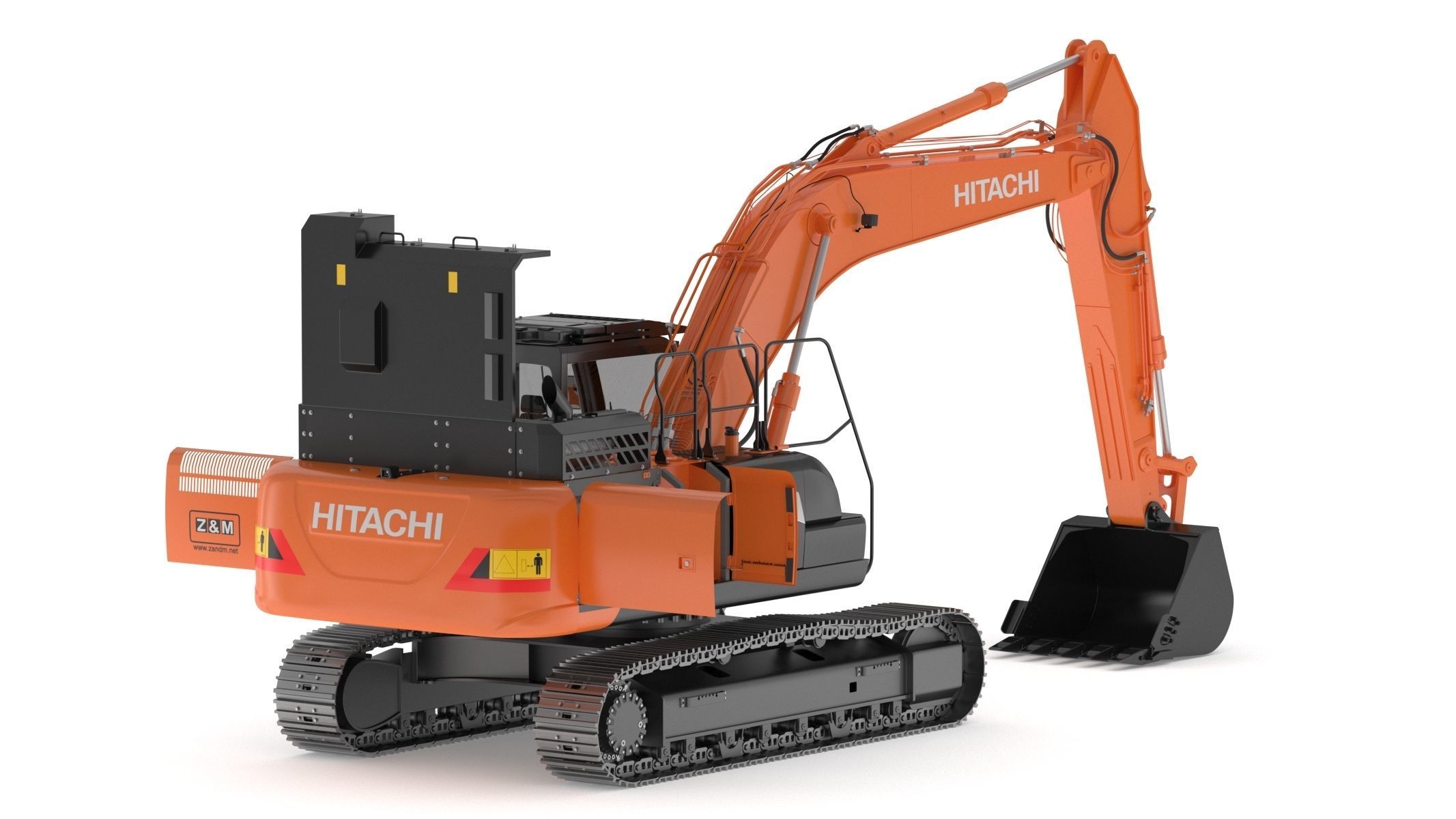 Hitachi ZX300-7 Excavator 3D model_10
