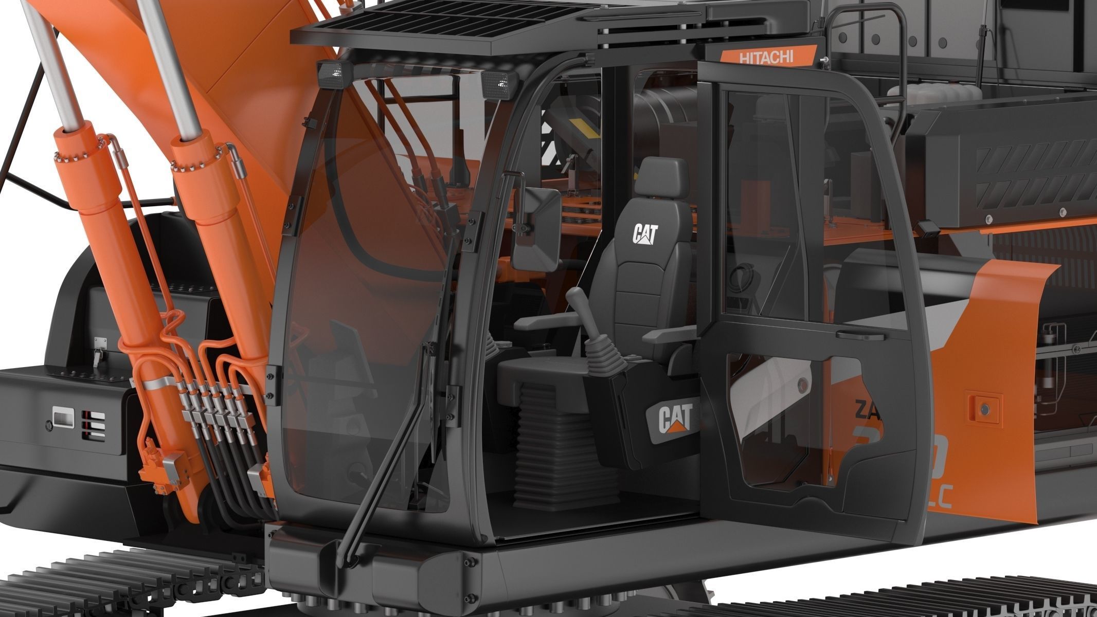 Hitachi ZX300-7 Excavator 3D model_30