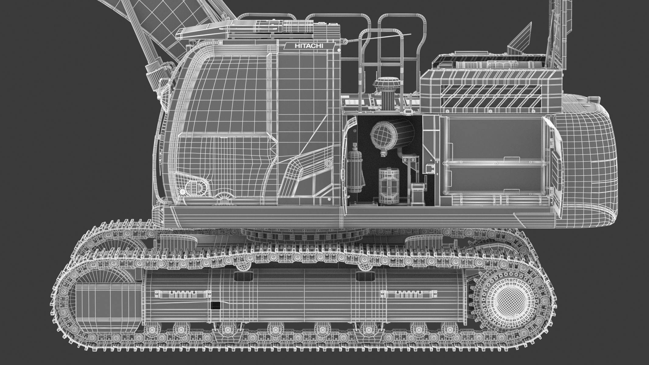 Hitachi ZX300-7 Excavator 3D model_41