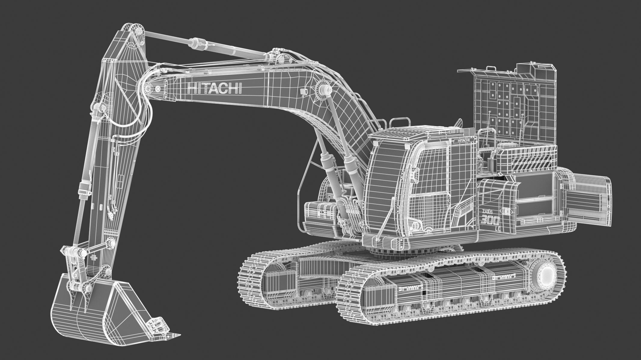 Hitachi ZX300-7 Excavator 3D model_32