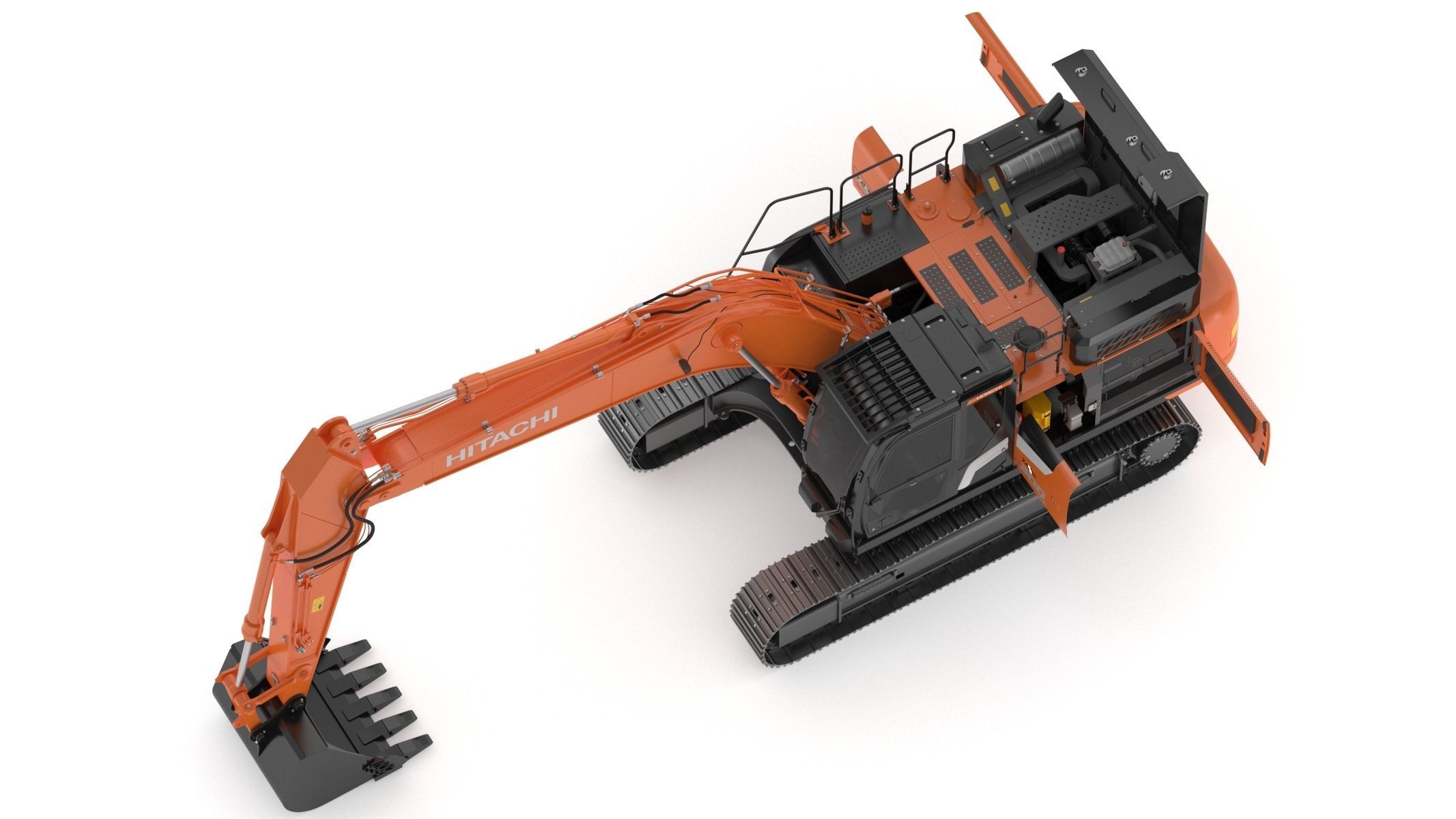 Hitachi ZX300-7 Excavator 3D model_14