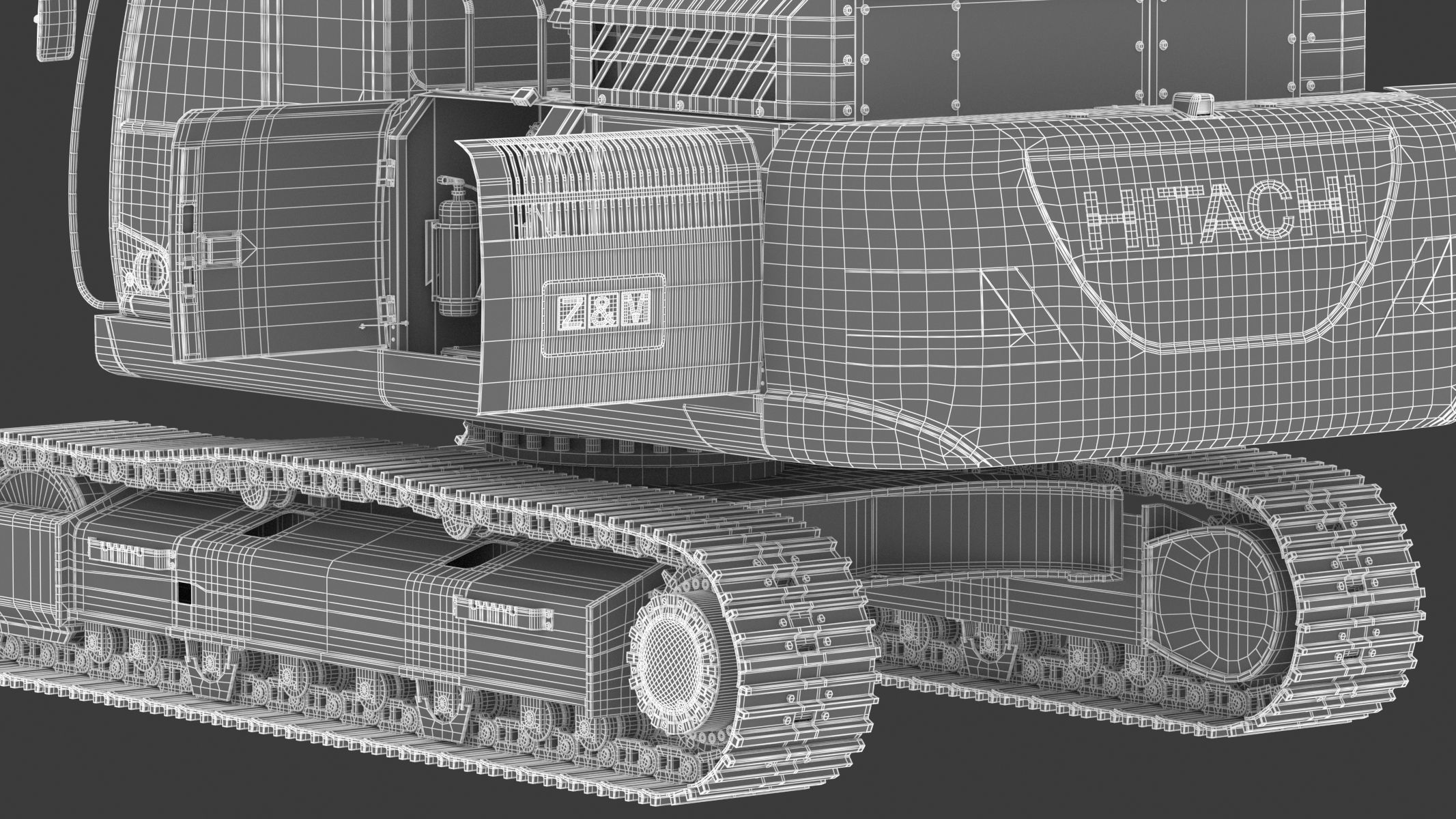 Hitachi ZX300-7 Excavator 3D model_48