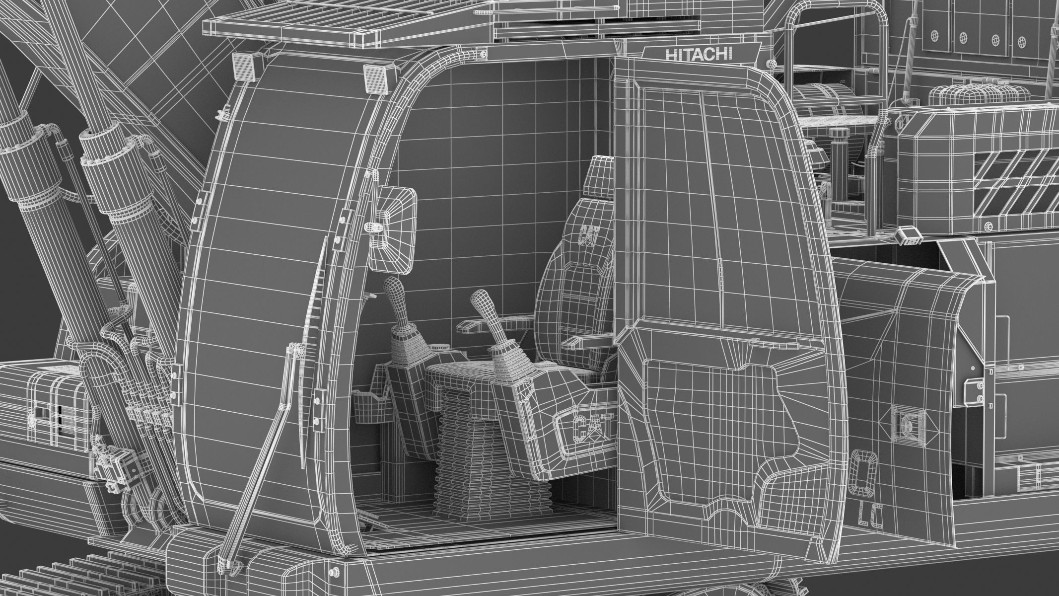 Hitachi ZX300-7 Excavator 3D model_51